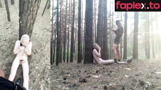 ﻿My Humiliated Dog In The Forest (2 Angles At The Same Time, English Subtitles) Domina Evgenia