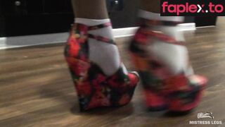 Mistress Legs Face Trampling By Shoes And White Socks