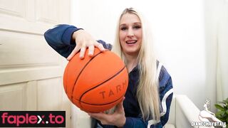 Diane Chrystall Giant Hands Vs Mens Size 7 Basketball Palming Challenge