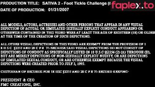 TickleChallenge – Sativa – Day 2 – Foot Tickle Challenge