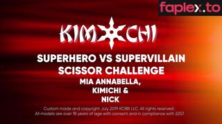 ﻿Superhero vs Supervillain Scissor Challenge – Mia Annabella, Kimichi, Nick HD