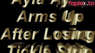 TicklingIsFun – Ayla Aysel Arms Up After Losing the Tickle Strip