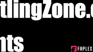 Female Wrestling Zone - Foxy and Milana battle fiercely in an apartment wrestling fight