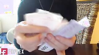MoneyPrincessIsabella - Counting and showing money in teasing play