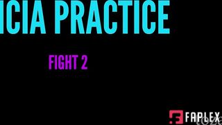 Karategirls, action movies and POV - Alicia practices karate with strong focused moves