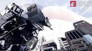 The Giantess And Her Enormous Sizes Destroying a Large City