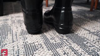 Rise Of The Giantess - Enola Crushes Tiny Slaves With Rubber Boots