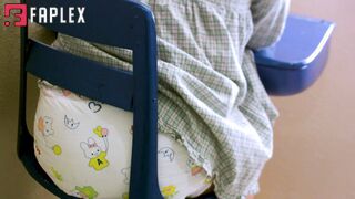 Ageplay 247 - Cute girl listens to adorable music while masturbating in her nappy