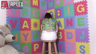 Diapered Online Clip Store - Alisha gets punished in the corner for soiling her diaper