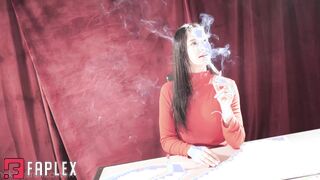 Spanking Glamour / Smoking Erotica - He Teaches His Naughty Brunette Girlfriend a Lesson She Won’t Forget