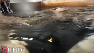 Underwater Latex Dreams and neckk - Asian Blonde Underwater Breath Control