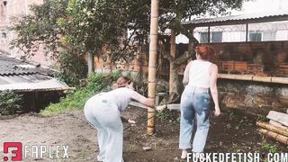 FuckedFetish - WMV CPR Girls Hose Cough Accident Wet T-Shirt Anjelica vs Sofi (Medical Coughing Fetish)