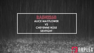 Mr Rain's Sexy Wrestling - Alice Mayflower defeats Cheyenne Rose in rough lesbian sexfight