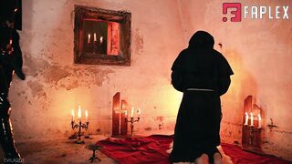 Evilique - Pegging compliation - Monk fucked by a latex Nun (Femdom Strap-On)