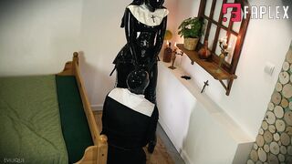 Evilique - Pegging compliation - Monk fucked by a latex Nun (Femdom Strap-On)