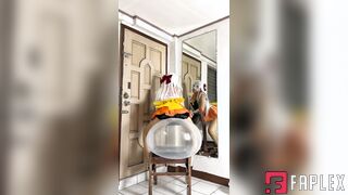 Loonerina - Sailor Venus softly rides two jelly balloons on chair (Ball Fetish)