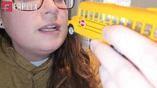 Katie The Giantess - Toy's In Giantess's Mouth