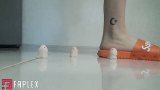 Panterablack - Giantess Tramples Toys Barefoot And In Flip Flops