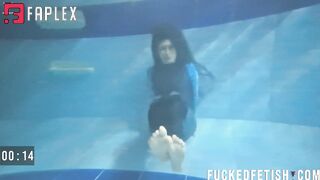 Tension Builds As she Struggles Against The Current a Fight For Breath and Freedom