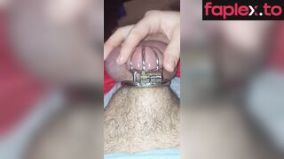 chastity cage release and humiliation of tiny dick