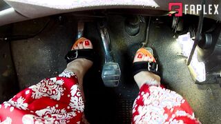 Sexy Brunette Lavinia High Heelled Feet Pedal Pumping