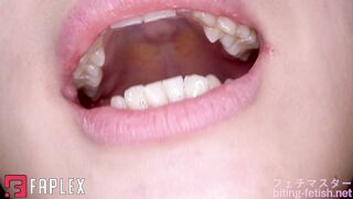 Japanese Asian Biting Mouth Fetish - Rin Amasawa - Showing Inside Cute Girl's Mouth, Chewing Gummy Candys, Sucking Fingers, Licking And Sucking Human Doll, And Chewing Dried Sardines (Vore Fetish)