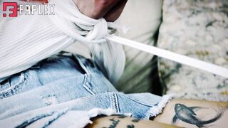 Peachy Keen Pleasures - Girl Interrupted - Phoenix Sinz - Girl Home Alone Texting, Hand Over Mouth By Masked Intruder, On Screen Mouth Stuffing And Gagging, Otm Gag, Front Hogtie, Barefoot, Petting, Struggling, Gag Talk (Bondage Fetish)
