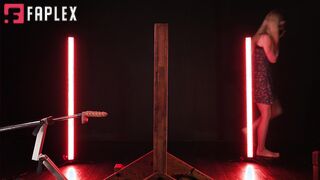 Cinematickink - Vanna Smith Machine Fucked In Wooden Stock (Bondage Fetish)