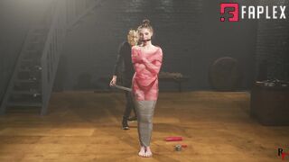 RF Studio Production - Meloxy - Tape Mummification Part 1 - Creating A Sexy Grey-Tape Mummy (Bondage Fetish)