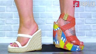 Under Amber - Goddess Amber - Miss Lucy - Trampling Your Cock & Face In Our Vacation Wedges - Bug Cam - 180 - Trample Trampling CBT Ballbusting Crush Crushing (Cock Trampling Fetish)