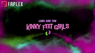 Luno and The Kinky Feet Girls - Super Foot Gagging Compilation #2 | 3 Videos In 1