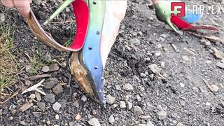 Kats Worn Heels - Spiked Louboutins Get Trashed By Kat (Wrecked Shoes Fetish)