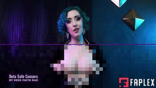 Beta Safe Censors - Eye Contact Jerk Off Challenge - Pixel Version - Beta Safe JOI Game By Miss Faith Rae With Censored Topless Pixel Tit Fetish And Masturbation Encouragement