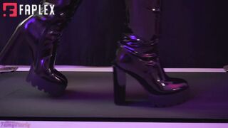 TamyStarly Trampling and Crushing - Walk Crushing Small Puppets In Onlymaker Patent Tank Boots - Tamystarly - Crush, Crushing, Walking, Unaware, Femdom, Giantess (Food Crush Fetish)