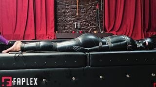 RF Studio Production - Long Bastinado Session - 500 Blows In Real Latex Suit With Anna Luna