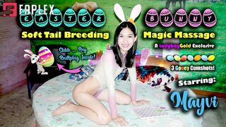 Easter Bunny Shemale Mayvi Enjoys A Magic Soft Tail Breeding Massage