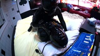 Hinako House of Bondage - Black Rubber Inflatable Session