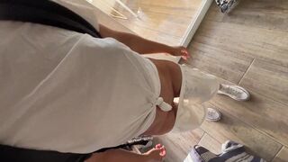 Tinder Girl eat his ass while he pee for 200$ - Rimming, Pee