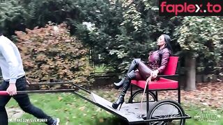 Fetish Chateau Dommes - Carriage riding for Queen Evilwoman
