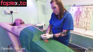 ﻿Domestic Femdom Medical Handjob