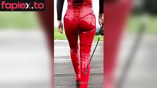 Lady Nikita You Watch My Sexy Ass In Full Latex Leggings